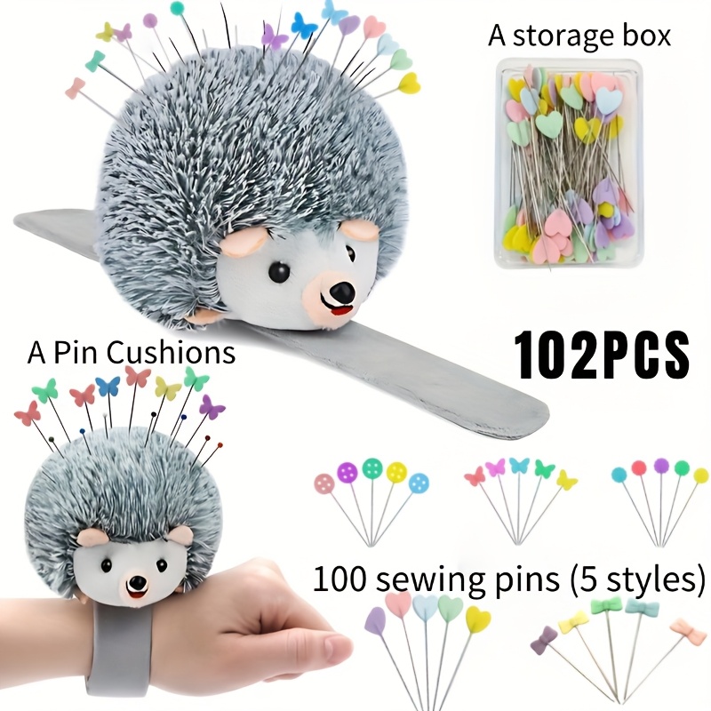 Sewing Pin Cushion - Hedgehog Wrist Pins Cushions for Sewing