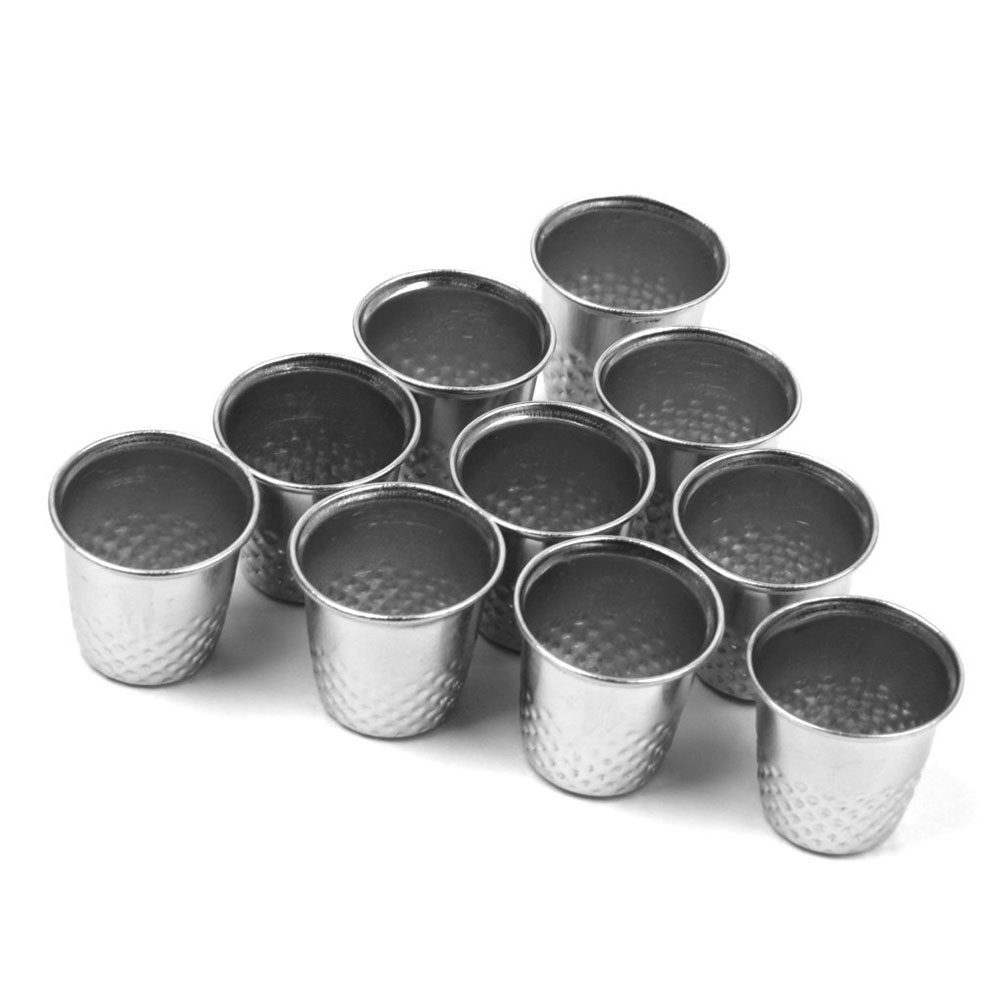 Sewing Thimble Metal - 10Pcs Silver Sewing Thimble Hard Metal
