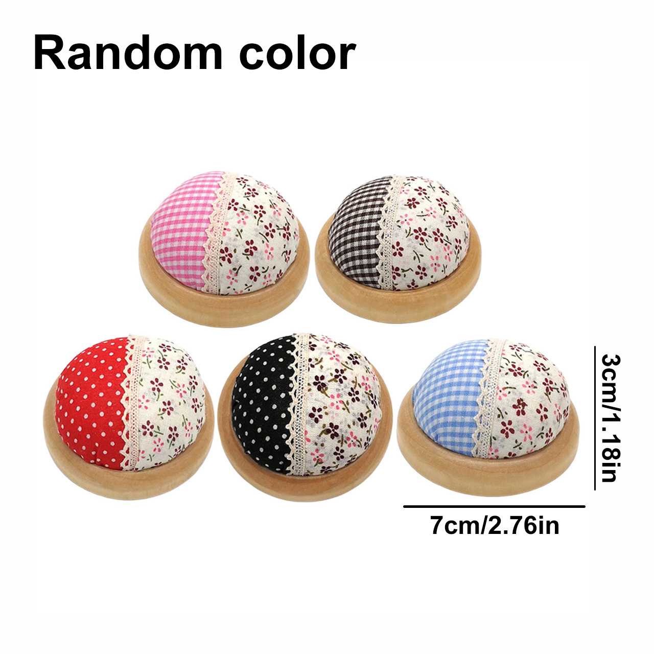Sewing Pin Cushion - Needle Pincushions Wooden Base Japanese Style