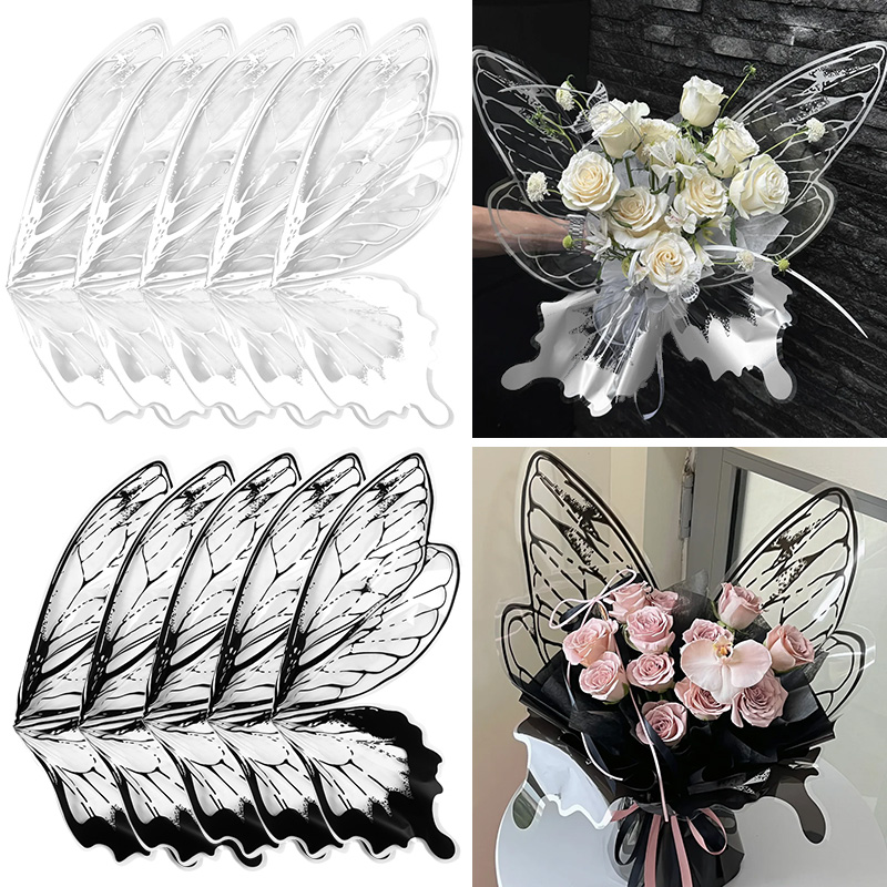 Pattern Tissue Paper - 24Pcs Butterfly Wings Shape Flower Wrapping