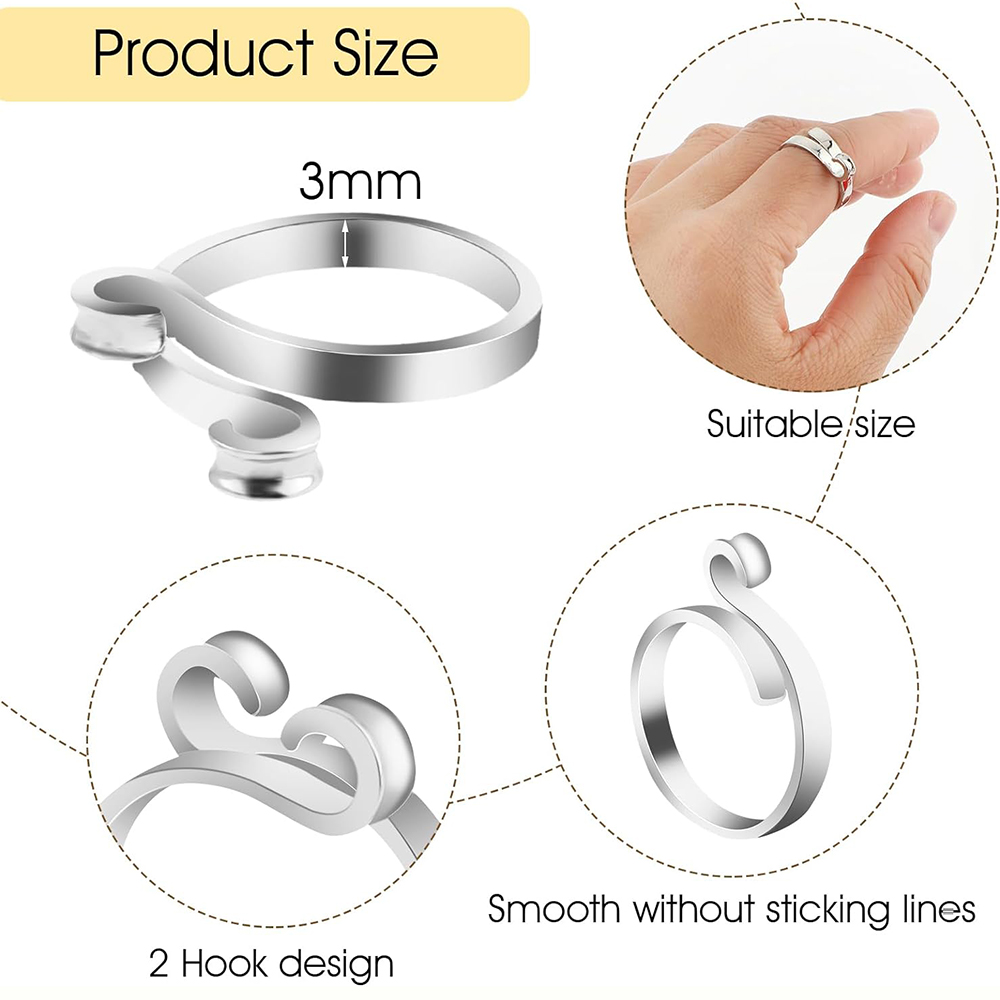 Knitting Crochet Loop Rings Kn - огляд і ціна Sewing Thimble Metal