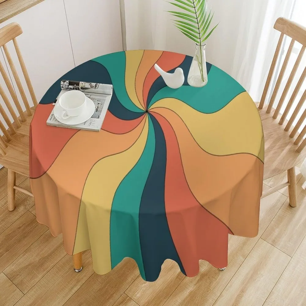 Retro Groovy Swirl Round Table - огляд і ціна Century Textile & Sewing Supply Hours