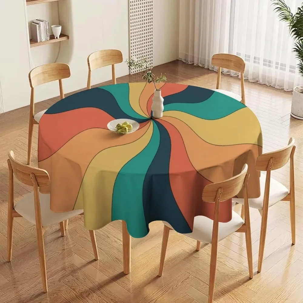 Retro Groovy Swirl Round Table - огляд і ціна Century Textile & Sewing Supply Hours