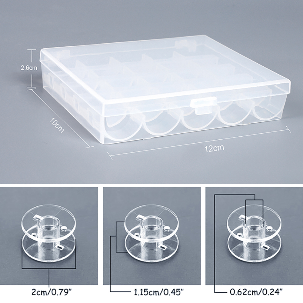 25Pcs/Set Plastic Threads Bobb - огляд і ціна Bobbin Organizer Box