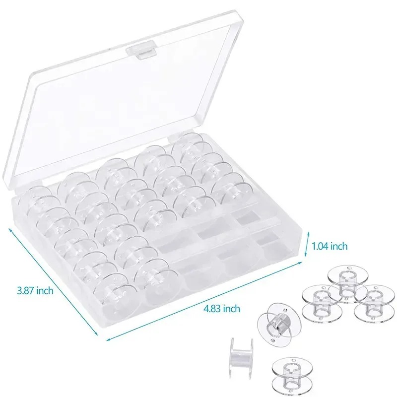 25pcs Home Sewing Machine Bott - огляд і ціна Bobbin Organizer Box