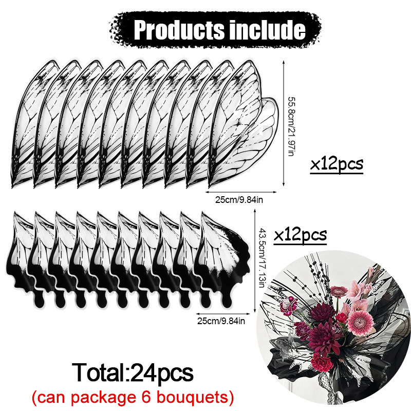 24Pcs Butterfly Wings Shape Fl - огляд і ціна Pattern Tissue Paper